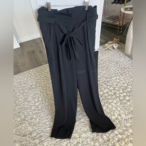 NWT The‎ Clothing Company Women’s Paperbag Wide Leg Dress Pants, Black, Size M